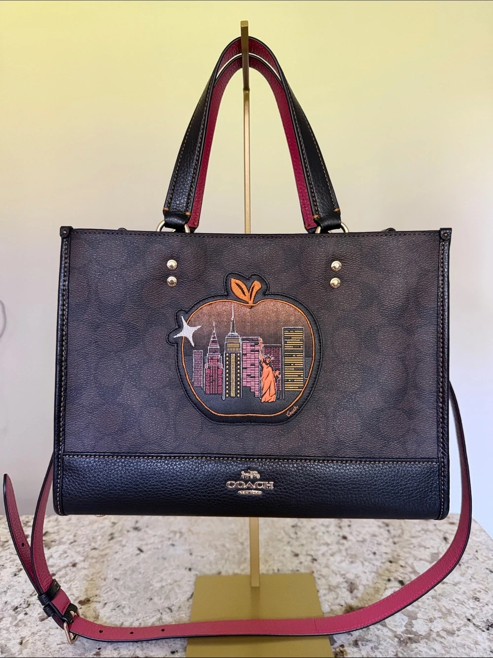 Coach Dempsey Carryall Bag in Signature Canvas with Skyline